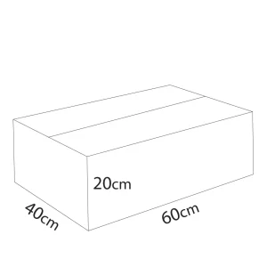 Χαρτοκιβώτιο 60x40x20cm Πεντάφυλλο-διαστασεις
