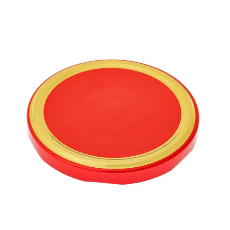 Καπάκι για Δοχείο Αποθήκευσης από Μέταλλο Φ82 Κόκκινο με Χρυσή Ρίγα Καπάκι για Δοχείο Αποθήκευσης από Μέταλλο Φ82 Κόκκινο με Χρυσή Ρίγα