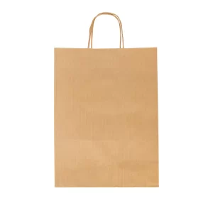 Χάρτινη Σακούλα Συσκευασίας με Στριφτό Χερούλι Κραφτ 14Χ21Χ8 (25τμχ)