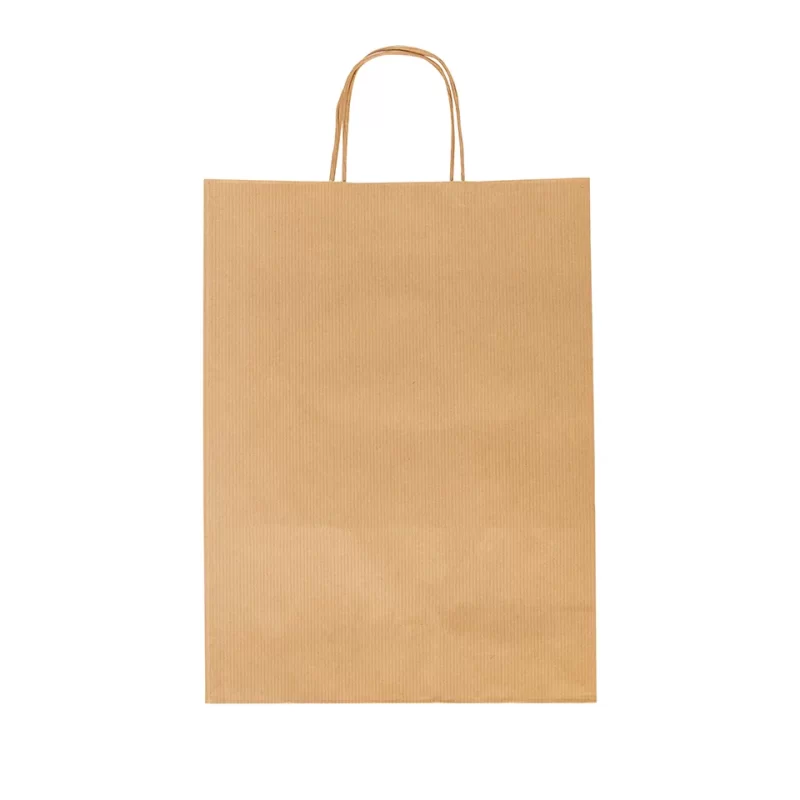 Χάρτινη Σακούλα Συσκευασίας με Στριφτό Χερούλι Κραφτ 32Χ41Χ12