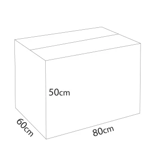 Χαρτοκιβωτιο 80x60x50cm Πενταφυλλο-διαστασεις